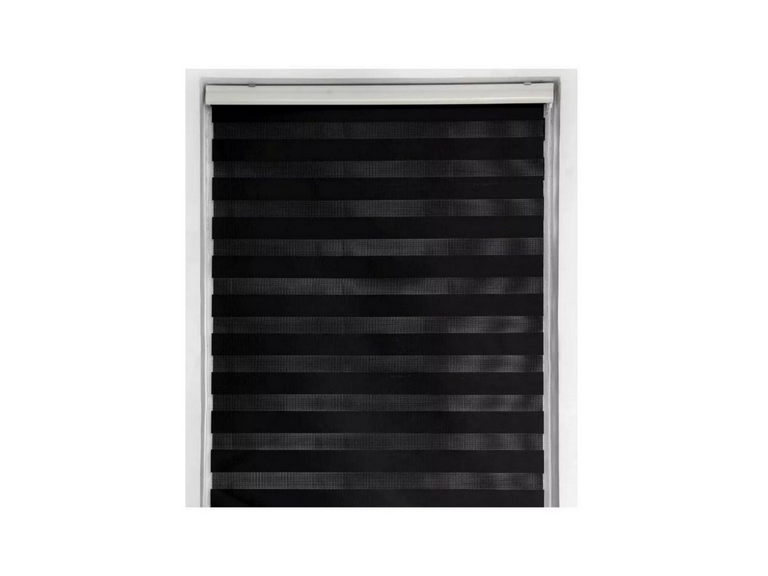 Cortina Roller Dúo Zebra Negra 100x200