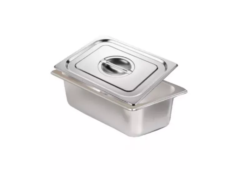 Pack 6 Depositos Gastronómico Tapa Acero 16x26