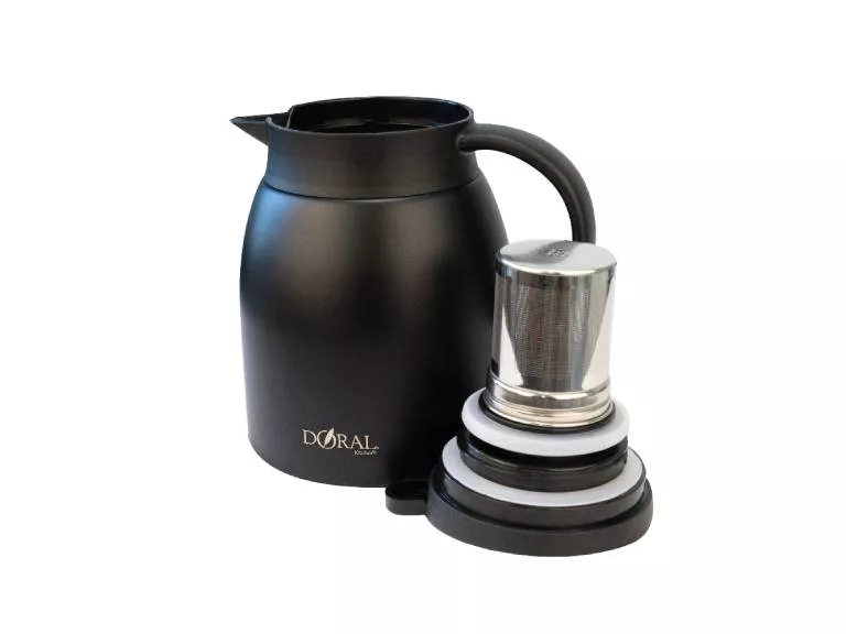 Jarra Térmica con Infusor Removible Infolux 1.2 Litros Negro