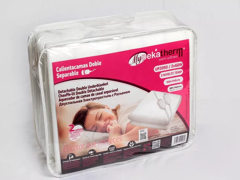 Calientacamas Pekatherm Poliéster 2 Plazas Separable            