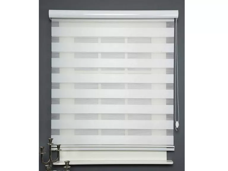 Cortina Roller Persiana Dúo Blanca 180x220