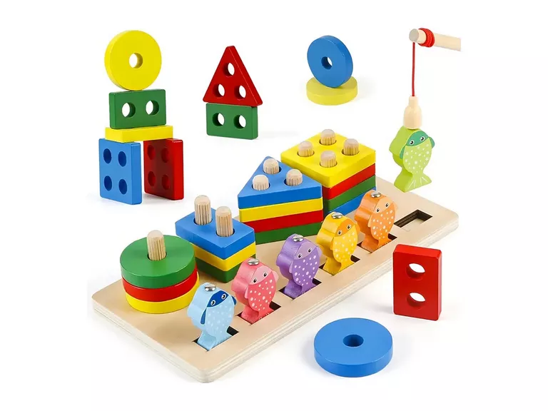 Juego Pesca Magnético Infantil Madera Multicolor