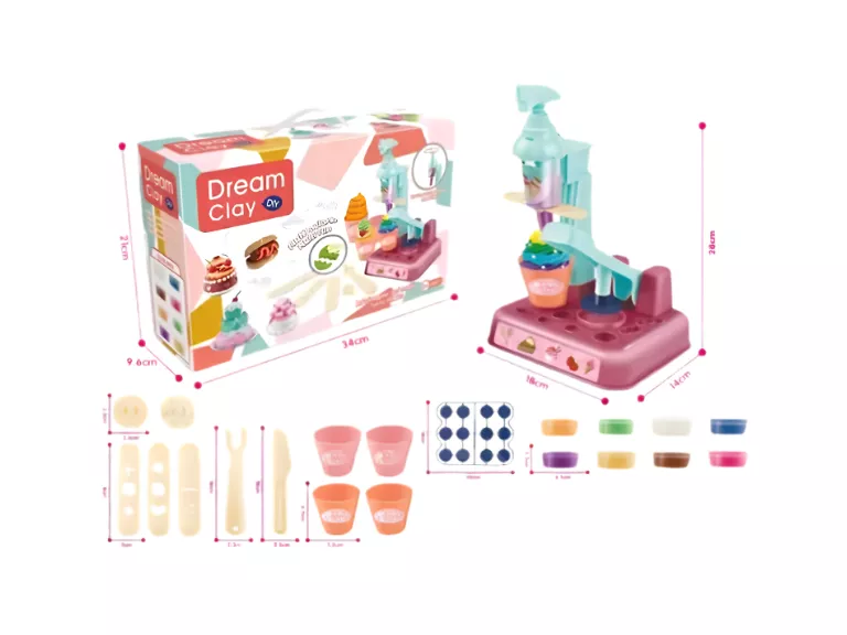 Set de Plastilina Dream Clay con Máquina para Helados