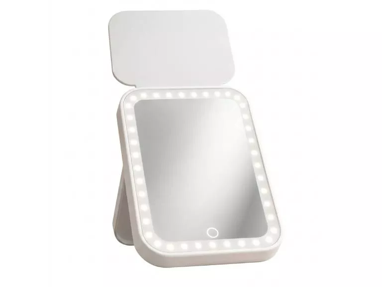 Espejo de Maquillaje con Luz LED con tapa