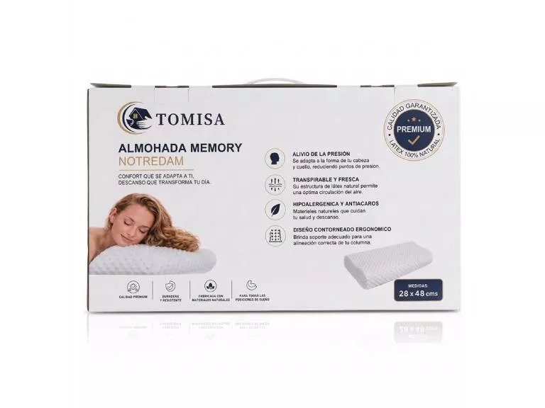 Almohada Memory Ergonómica Notredam Tomisa 28×48 cm