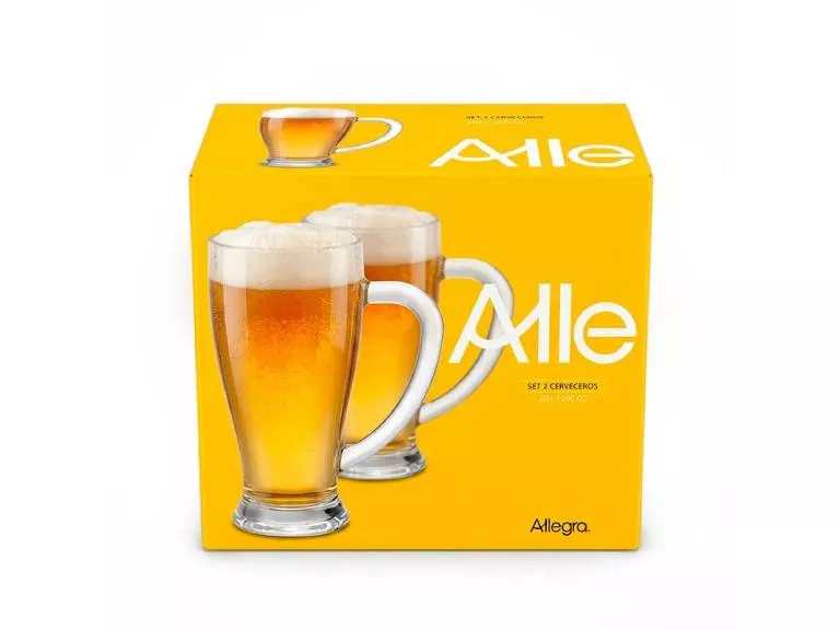 Set 2 Cerveceros Bavaria 600 cc. Allegra