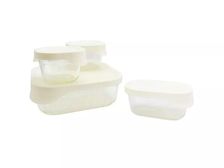 Set 4 Contenedores de Vidrio Glass Tray 220+220+370+1320 ml