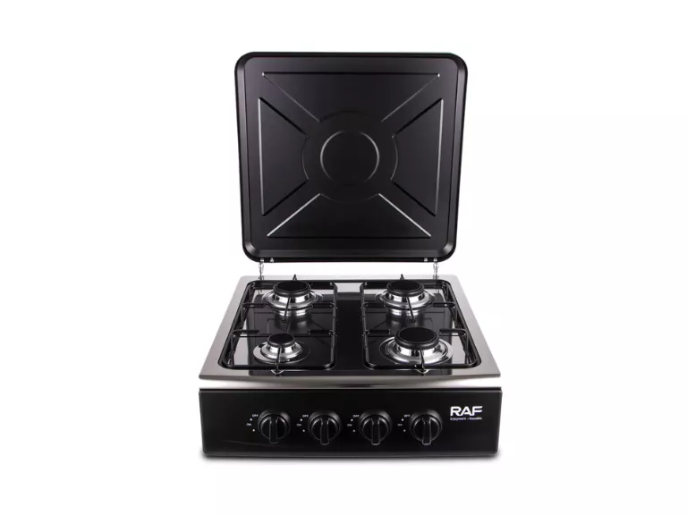 Cocina a Gas RAF R.8508 de Sobremesa con 4 Quemadores y Tapa