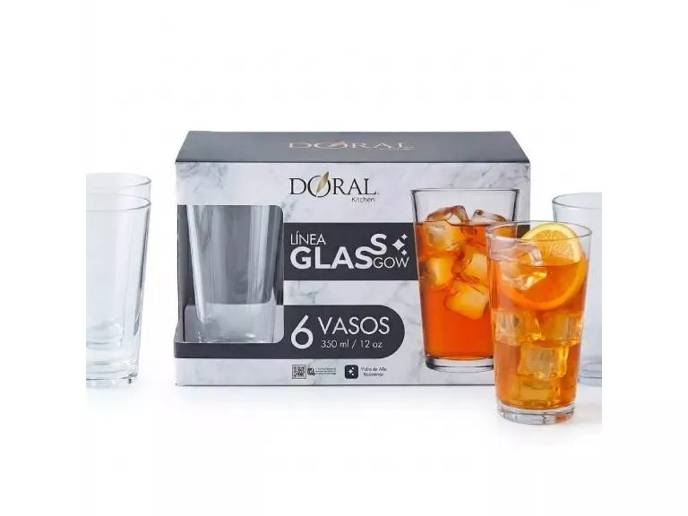 Set de 6 vasos modelo Rock Largo 