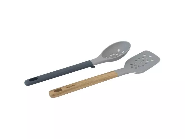 Set Espumaderos de Cocina 2 Piezas Cuchara + Espátula Azul