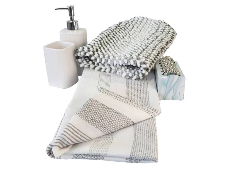 Set de Baño Sofía 17 Piezas Gris