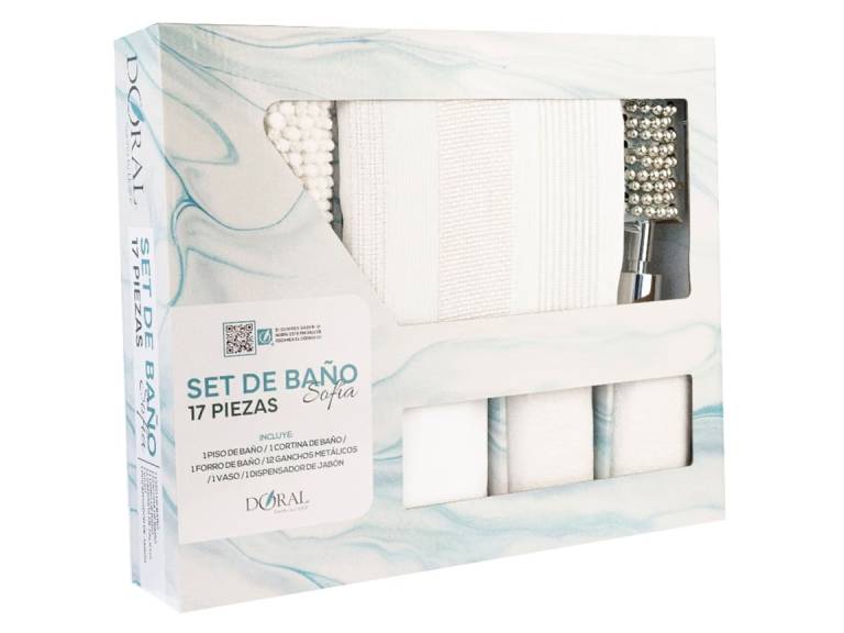 Set de Baño Sofía 17 Piezas Beige