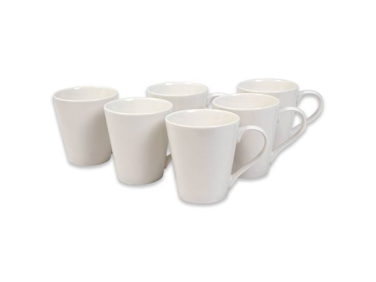 Vajilla Set 6 Mugs Porcelana Doral