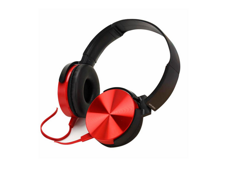 Audífonos Extra Bass Micrófono Rojo